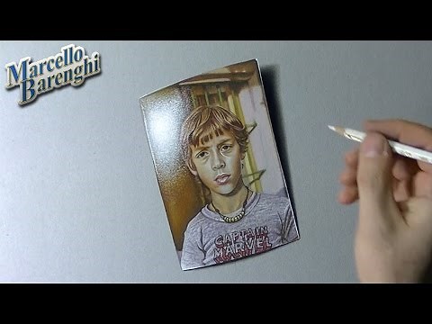 Marcello Barenghi's self-portrait: watch me draw an old photo of me!