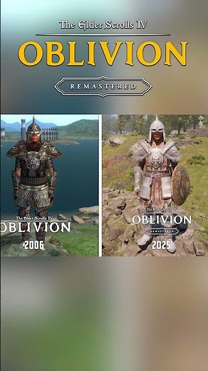 🤯 Oblivion vs Oblivion Remastered Armor Comparison #oblivion4 #oblivionremastered
