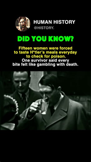H*tler Had 15 Woman Taste Testers #history #ww2