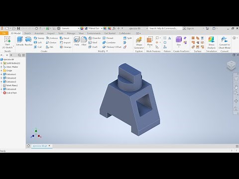 ✅Autodesk Inventor Curso Básico Tutorial, Cómo dibujar una pieza mecánica en Inventor 2022, 2023