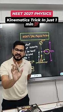 NEET 2027 PHYSICS : Kinematics Tricks In just 1 min 💯 #sachinsir