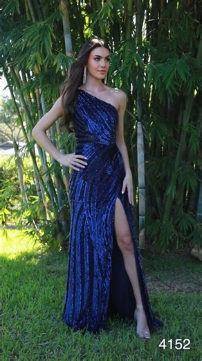 Primavera Couture 4152 - Lace Up Cutout Prom Dress