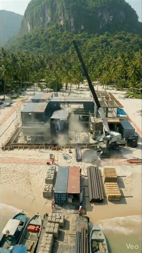 Containers to Beachfront Mansion 🤯#construction #beachhouse #mansion #architecture #shorts