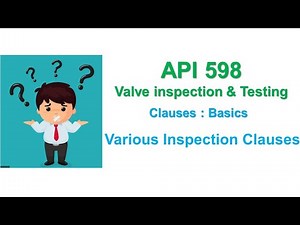Basics II API 598 II Clauses II Inspection clauses II Valve testing II Inspection