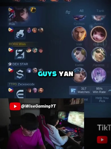 Wise's Winrate in MLBB