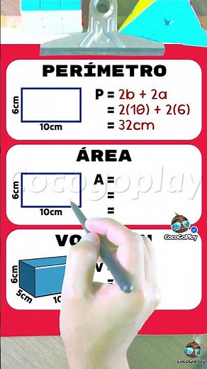 Aprende el perímetro, área y volumen.