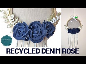 D.I.Y. Recycled Denim Rose Wall Hanger | MyInDulzens