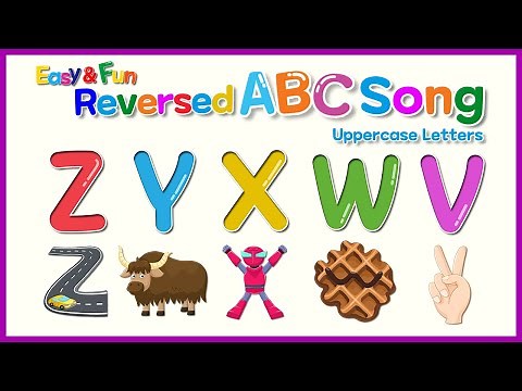 Easy & Fun Reversed ABC Song | ZYX Song | Uppercase Letters