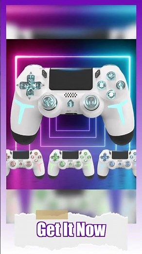 GAMINJA RGB Light Wireless Game Controller For PS4 PS3 Console Computer PC LED Bluetooth Gamepad ...