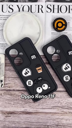 Cute 3D Briquette M&M Icons Liquid Silicon Case for Oppo Reno 11F