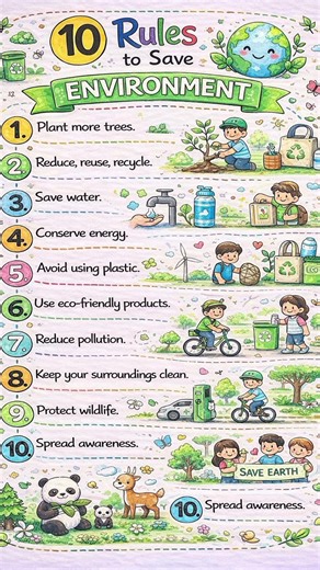 10 rules for save environment#shorts