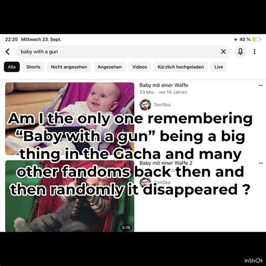 Anyone remember “baby with a gun”?…