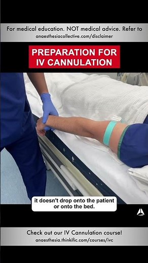 Preparation for IV Cannulation | #shorts #ivcannulation #anesthesiology #nurse