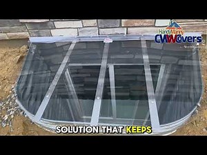Custom Polycarbonate Window Well Cover Installation | Sloped Design with Clips – Built Onsite