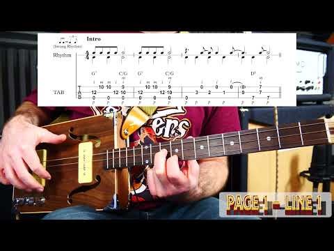 Free Sample 7 - Swung Blues Song (easy) - Complete 3-String Beginner Course - Fingerstyle Section