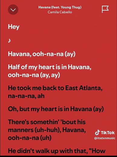 Havana Full Song Lyrics and Translation