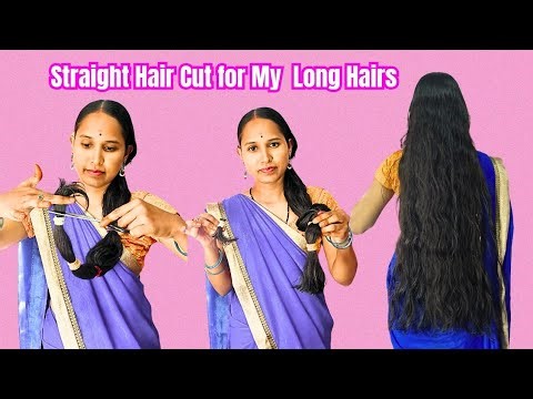How I Cut My Own Long Hair Straight at Home!