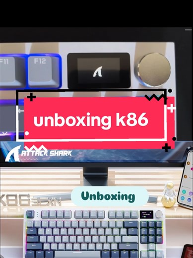 unboxing de teclado k86 #ali #aliexpress #teclado #tecladogamer #tecladomecanico #teclados #switchred #umboxing #unboxingasmr #unboxings @AliExpress #attacksharkk86 #k86 #attackshark @ATTACK SHARK JP