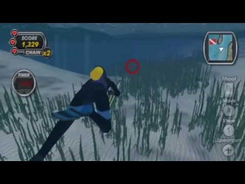 Shimano Xtreme Fishing (Wii) Spear fishing gameplay