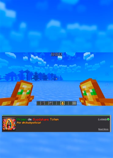 Totem de la Virgen de Guadalupe en Minecraft Bedrock
