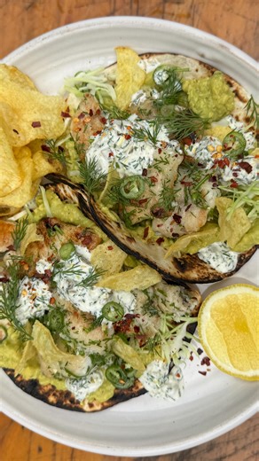 Hercules Noble on Instagram: "RECIPE BELOW! Dill & Jalapeño Snapper Crunch Tacos with @farrahsnz & @melies_kitchen 🌮 Jalapeño Tartare ¼c sliced jalapeños, ¼c dill pickles (both very finely chopped), 2 Tbsp fresh dill, 1 garlic clove (minced), ¼c Greek yoghurt, ¼c mayo, zest ½ lemon + 1 tsp juice, ½ tsp sugar, salt. → Mix all together, season, chill. Snapper 600g snapper (4–5cm pieces), 1 Tbsp flour, salt, juice ½ lemon, 2 Tbsp chopped dill, 1 green chilli (thinly sliced), 1 spring onion 