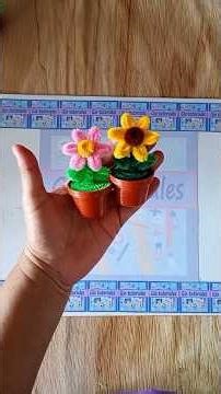 Min flor con limpiapipas Paso a Paso #diy #tutorial #manualidades