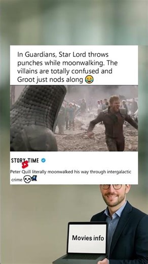 In Guardians of the Galaxy 2014, Peter tried to fight with dance moves