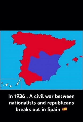 The Spanish Civil War in 5 animated maps🇪🇸