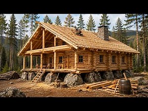 Man Builds His Dream Log Cabin Alone in the Wilderness | Start to Finish By ‪@ErikGrankvist‬