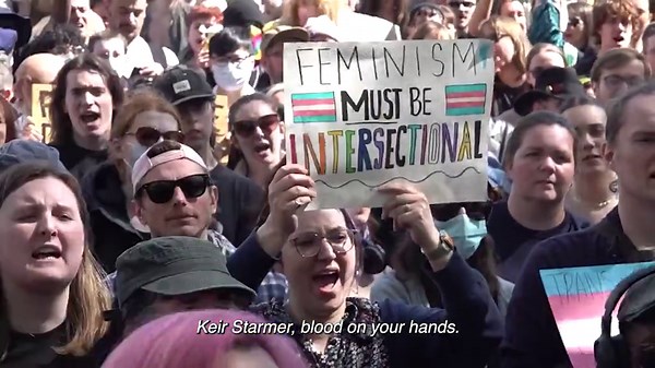 Trans protest held at Parliament Square amid Supreme Court ruling