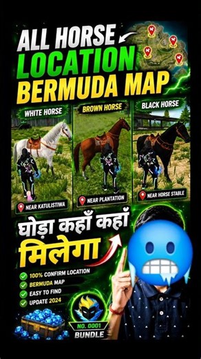 All Horse Location In Bermuda Map Free Fire | Free Fire Me Horse Kaha Milega | Free Fire New Event