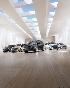 Today we present you our latest members to the private van family: The new V-Class, the new EQV and the new V-Class Marco Polo with brand new design highlights like an upgraded front and rear, widescreen features and various ambient light options. #MercedesBenz #MercedesBenzVans #VClass | Mercedes-Benz