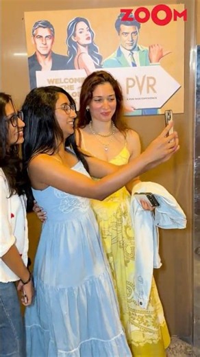 Tamannaah Bhatia Cutely Poses for Pictures with Her Fan #shorts #tamannaahbhatia
