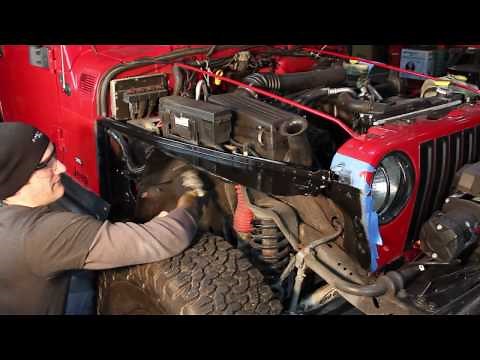 FB23029F TJ Wrangler Front Tube Fenders Installation Guide