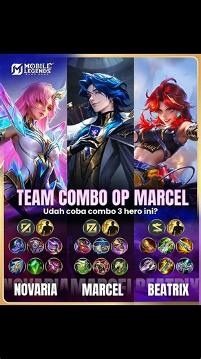 OP Team Combo! Marcel + Novaria + Beatrix Gameplay Guide | Best Build & Combo MLBB
