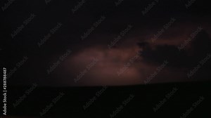Set of beautiful lightning strikes on black background. Electrical Storm, thunderbolts. Stormy weather, danger, risk. Outdoor shooting of beautiful nature scape