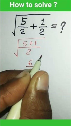 Addition root of Fraction #maths #shorts