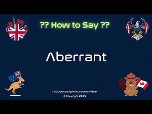 🌌🚫 How to Pronounce Aberrant? (CORRECTLY) | Pronunciation Planet