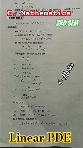 Linear PDE | Engineering mathematics 3rd semester| #ctevt