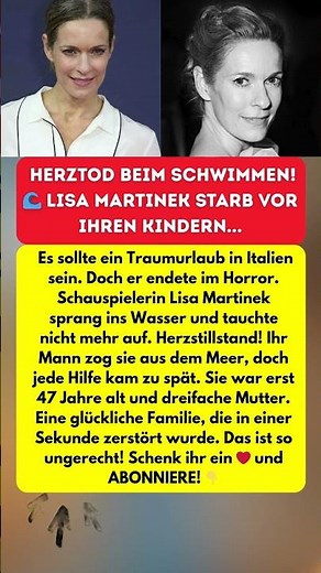LISA MARTINEK: TOD IM URLAUB! 😭 Sie kam nicht mehr hoch...
