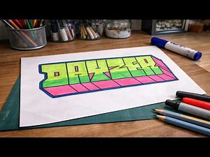 how-to-draw-graffiti-blockbuster-letters-3d #graffitiart
