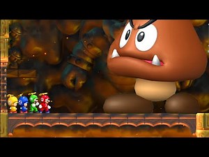 New MEGA Goomba bossfight in New Super Mario Bros. Wii
