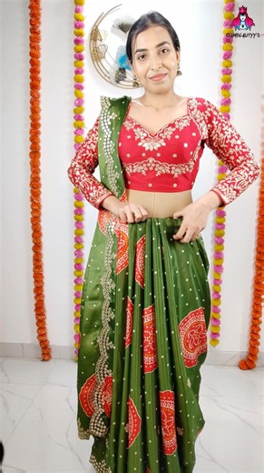 Mehendi Function Ke Liye Best Saree Drape | Easy & Stylish Mehendi Look