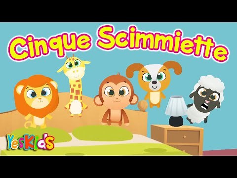 Cinque Scimmiette - Canzoni per Bambini di YesKids con i Doodles