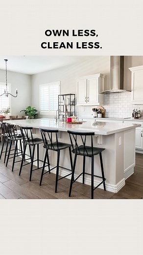 39K views · 82 reactions | Own less, clean less, live MORE! ✨ The first step to any organization task or spring cleaning project is to DECLUTTER! Let’s spend LESS TIME cleaning and managing our homes and MORE TIME on what we love and what matters most. ❤️ ⭐️ What space are you tackling this week? ⭐️ Drop your spring cleaning questions and suggestions below! #LessIsMore #declutter #SpringClean | Somewhat Simple | Facebook