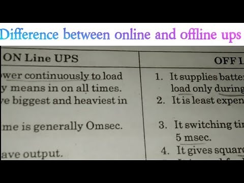 difference between online ups and offline ups