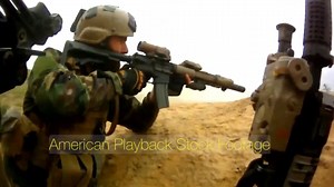 Special Forces in firefight/combat stock footage clip
