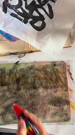 4 comments | Fun asemic gelli plate printing madness!!! #asemicwriting #asemicart #mixedmedia #gelliprinting #gelliplate | Language of The Soul Studio | Facebook
