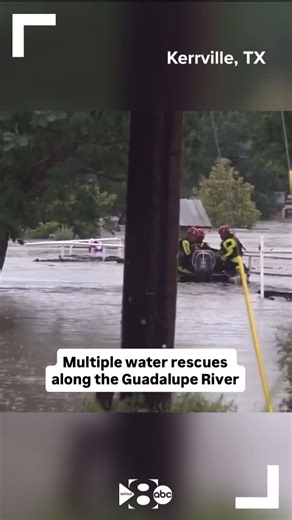 3.1K reactions · 372 shares | Flash flooding has overwhelmed parts of Kerrville, Texas, prompting emergency Cruise to conduct multiple water rescues along the Guadalupe river. The National Weather Service called the flooding a “life-threatening” situation. At least six people have died. Click the link in bio for the full story and latest conditions. | WFAA | Facebook