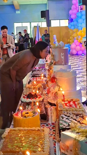Celebrating another year with a delicious array of cakes! 🎉🎂 Happy birthday to the City Mayor of Cabadbaran City Judy Chin Amante | Pol Coronel